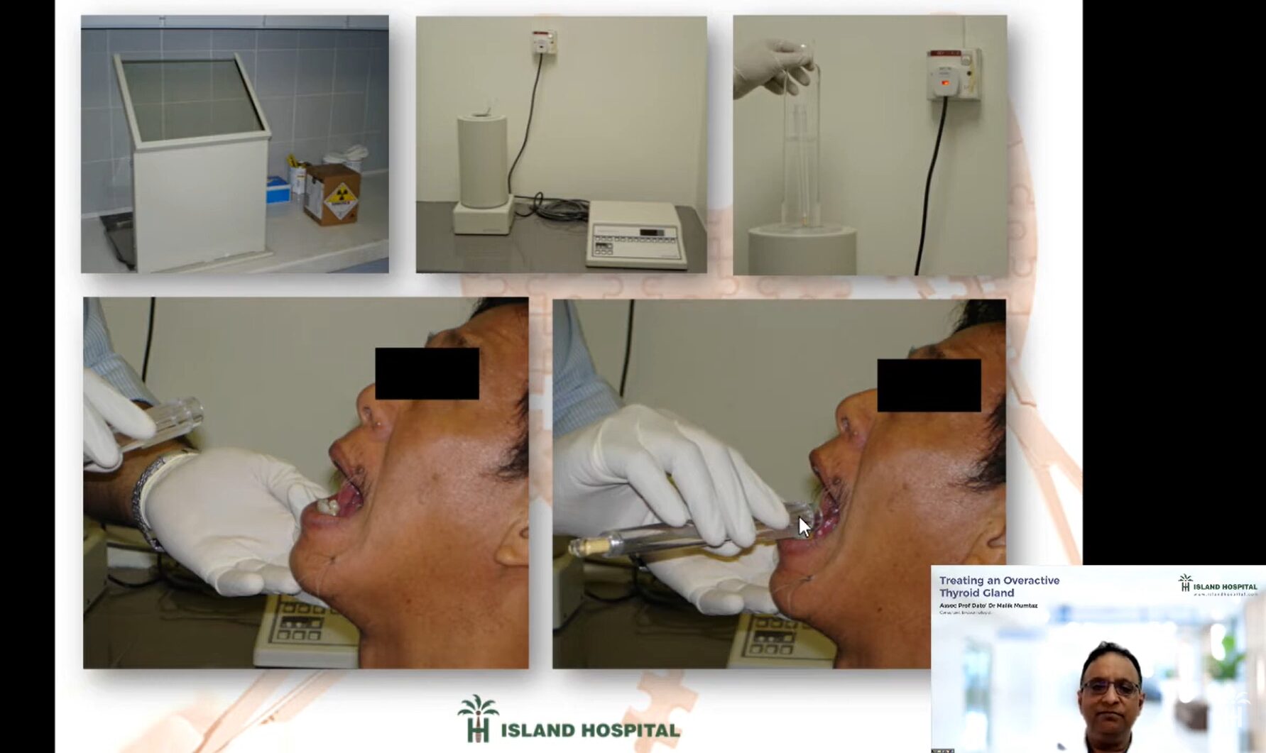 Photo of Dato' Dr Malik Mumtaz showcasing RAI treatment process