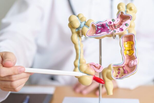 Doctor Showing Colonoscopy Procedure